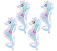 Iridescent SeaHorse Balloons Sea Animal Balloons Ocean Seas Creature Party Under the Sea Party Decorations Seahorse Starfish Party Decor Mermaid Summer Pool Decorations Ocean Baby Shower