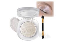Iridescent Shimmer Eyeshadow Palette - Waterproof Duochrome Color Shift with Glitter Highlighter - Long-Lasting Sparkling Eye Makeup for Women Vibrant, Buildable Pigment for Daily (Aurora Ice)