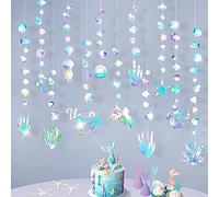 Iridescent Under The Sea Party Garland Decoration for Mermaid Birthday Ocean Theme Party Supplies