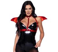 Iridescent Vinyl Devil Wings Harness for Women Leg Avenue Rouge TU