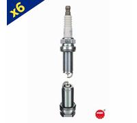 Iridium Spark Plugs x6 ILFR6B Ignition Electrical Replacement - NGK 6481