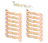 Iridsmole 15Pcs Hen Party Accessories Sashes Sets, 14 Rose Gold Team Bride Sashes, 1 White Bride to Be Sash for Hen Night Party, Hen do Sashes for Wedding, Bridal Shower Party, Bachelorette Party