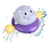Iridsmole Bath Toys for Kids 4-6 Years Old - Floating Swimming Hippo & Flying Fish Squirt Water Toys, Press to Spray Water Fun Bathtub Pool Toys for Toddlers Boys Girls Bath-time Play Gifts