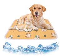 Iridsmole Cat Cooling Mats, Pet Cooling Pad for Dogs Cats, 40 x 50cm Pet Self Cooling Mat for Hot Summer, Washable Ice Silk Dog Cooling Mat, Keep Cool Puppy Sleeping Bed for Small Medium Cat Dog (M)