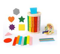 Iridsmole Toddlers Montessori Toys, Wood Color Shape Sorting Toys, Wooden Learning Color Shape Sorting Toy for Children 12 to 36 Months Old, Sensory Toy for 1 2 3 Year Old Boys Girl