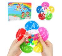 Iridsoorle Sensory Fidget Toys for Toddlers 1-3 Year Old, Flower Colour Sorting & Matching Toys, Montessori Fine Motor Skills Activity for Autistic Children, Travel Plane Car Game for Baby Boys Girls