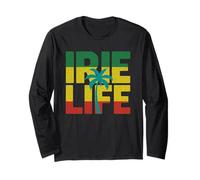 Irie Life Rasta Colors Jamaica Jamaican Reggae Music Vibes Long Sleeve T-Shirt