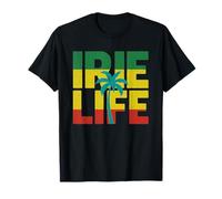 Irie Life Rasta Colors Jamaica Jamaican Reggae Music Vibes T-Shirt