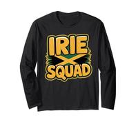 Irie Squad Jamaican Reggae Culture Pride Vibes Cool Jamaica Long Sleeve T-Shirt