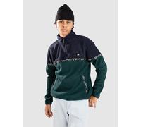 Iriedaily Monte Noe Troyer Half-Zip Fleece Sweater blue green XL