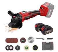 Iriisy 21V Cordless Disc Grinder Angle Grinder Ø 115 mm 9000 rpm Cordless Grinder with 2 Batteries for Grinding Cutting Polishing
