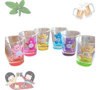 IRILXGAY Care Bear Shot Glasses Swear, Cocktail Insulated Wine Glass Set,A Set of 6,Creative Shooting Glasses
