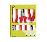 IRIMO 3-Piece Insulated Pliers Kit - 1000V, 180mm Universal, 160mm Edge, 200mm Semi-Loop
