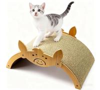 IRIRI Chinese Zodiac Cat Scratcher Cute Cat Shaped Corrugated Cardboard Scratching Post for Indoor Cats Durable Zodiac Design(Horse)