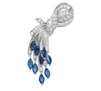 IRIRI Elegant Bow Tassel Brooch for Women - Sparkling Drop Accent Lapel Pin, Stylish Collar Pin for Outfit Decoration