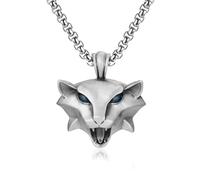 IRIRI Hip Hop Wizard Cat Necklace for Men & Women, Pure Tin Pendant & Adjustable Box Chain, Gothic Y2K Amulet for Autumn Sweaters & Streetwear