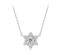 IRIRI Hypoallergenic 925 Sterling Silver Snowflake Necklace for Women, Adjustable Lightweight Layering Chain, Gift for Her Birthday Valentines Mothers Day