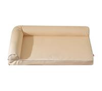 IRIRI Large Dog Orthopedic Bed, Waterproof Memory Foam Pet Bed with Side Rails, Non-Slip Bottom, Removable Washable Cover, Gray(Beige,XL)