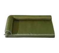 IRIRI Large Dog Orthopedic Bed, Waterproof Memory Foam Pet Bed with Side Rails, Non-Slip Bottom, Removable Washable Cover, Gray(Green,M)