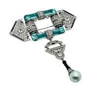 IRIRI Pearl Pendant Brooch Unique Art Deco