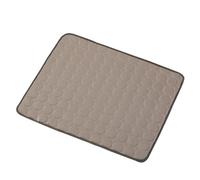 IRIRI Pet Ice Silk Cooling Mat with 3D Massage Nodes | For Dogs & Cats | Dual-Sided Summer Cooling & Breathable Mesh | Home & Floor Use(Cool Light Brown,L)