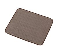 IRIRI Pet Ice Silk Cooling Mat with 3D Massage Nodes | For Dogs & Cats | Dual-Sided Summer Cooling & Breathable Mesh | Home & Floor Use(Cool Dark Brown,L)