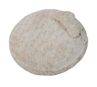 IRIRI Plush Round Cat Bed, Cozy Fluffy Pet Bed,Cute, Soft Comfortable Nest for Kittens,Bed for Indoor Pets(Beige,XL)