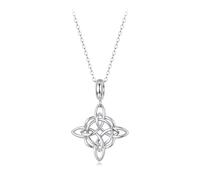 IRIRI S925 Sterling Silver Celtic Knot Necklace for Women, Adjustable 40+5cm Chain, Hypoallergenic & Tarnish Resistant, Minimalist Gift for Her