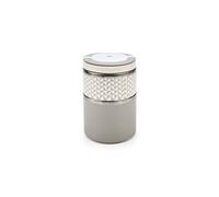 Iris Barcelona - Double Lunch Box, Thermal Lunch Box Made of 18/8 Stainless Steel, 2 Compartment Lid, Insulated Lid, Handle, Anti-Vacuum Valve and BPA Free, 900ml Grey