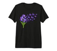 Iris Butterfly Flower Gardening Floral Premium T-Shirt