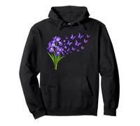 Iris Butterfly Flower Gardening Floral Pullover Hoodie