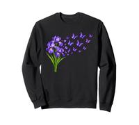 Iris Butterfly Flower Gardening Floral Sweatshirt