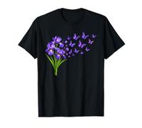 Iris Butterfly Flower Gardening Floral T-Shirt