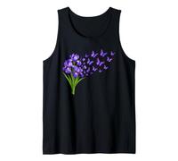 Iris Butterfly Flower Gardening Floral Tank Top