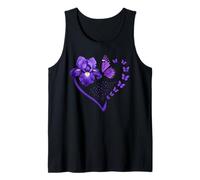 Iris Butterfly Heart Floral Tank Top