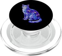Iris Cat Flower Gardening Floral PopSockets PopGrip for MagSafe