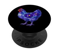 Iris Chicken Flower Gardening Floral PopSockets Adhesive PopGrip