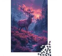 Iris Deer in The Forest Jigsaw Puzzles for Adults 1000 Piece Family Gathering Puzzle DIY 1000 Piece Puzzle Game 1000pcs (75x50cm)