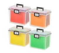 IRIS File Box, Clear w/Handle, Letter