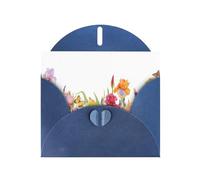 Iris Flower Butterfly Blue prints Greeting Cards 6x4-inch with Envelope | Perfect for writing greetings and thank-you notes
