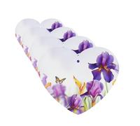 Iris Flower Butterfly Car Air Fresheners Cards 4 Pcs Hanging Fragrance Scented Cards Long-Lasting Car Aromatherapy Tablets for Wardrobe Bathroom Car Interior Mirror Pendant Gifts