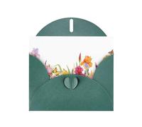 Iris Flower Butterfly Dark Green prints Greeting Cards 6x4-inch with Envelope | Perfect for writing greetings and thank-you notes