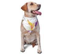Iris Flower Butterfly Dog Bandana Pet Scarf Accessories for Small Medium Dogs Cats Photo Prop, Triangle Pet Bandanas Adjustable Puppy Bib Washable Dog Kerchief Puppy Neckerchief