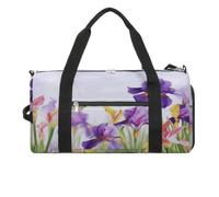 Iris Flower Butterfly Gym Bag Duffle Bag Travel Bag