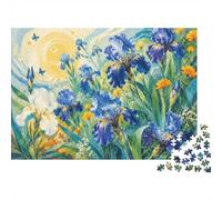 Iris Flower Butterfly Jigsaw Puzzle, 1000 Pcs Indoor Adult Game