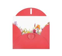 Iris Flower Butterfly Red prints Greeting Cards 6x4-inch with Envelope | Perfect for writing greetings and thank-you notes