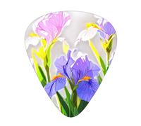 Iris flowers in the sun Printed pick set - 12 pieces, thin, medium and thick guitar picks, suitable for guitar, bass, electric guitar and ukulele