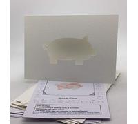 Iris Folding Card Pack Piglet C5 Size Makes 4 Cards DeeCraft