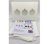 Iris Folding Card Pack Xmas Baubles Trio C5 Size Makes 4 Cards DeeCraft