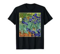 Iris Garden Monarch Butterfly Floral Nature Art Lover T-Shirt